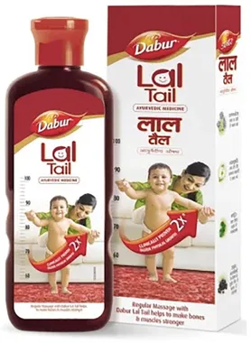 Dabur Lal Tail | Ayurvedic Baby Massage Oil | Supports Baby's Bone, Muscle & Skin Health